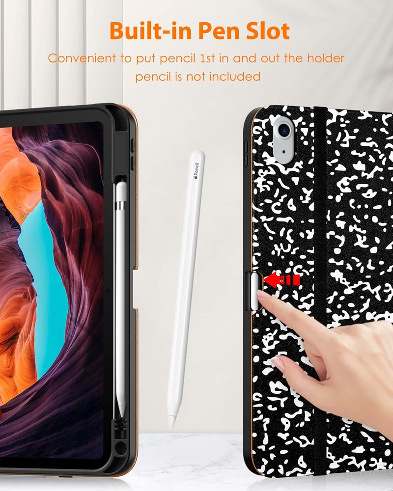 DTTO for iPad (A16) 11th Generation Case 11 Inch 2025, iPad 10th Generation Case 10.9 Inch 2022, Premium Leather Business Folio Stand Cover with Pencil Holder - Auto Wake/Sleep, Book - Image 4